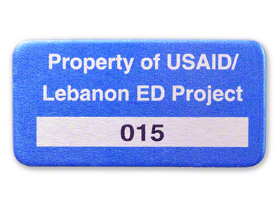 Durable Surface Aluminum Asset Tag