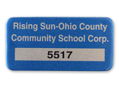 Ohio Numbered Asset Label